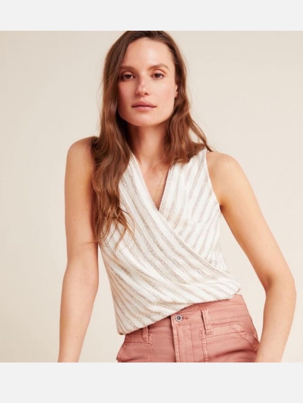 Maeve Anthropologie Striped Wrap Tank